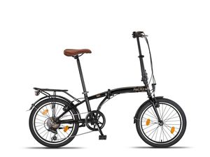 PACTO TEN - 20 palcový vysoko kvalitný skladací bicykel oceľový rám 6 rýchlostných prevodov Shimano skladací mestský bicykel skladací bicykel skladací bicykel skladací holandský bicykel čierny