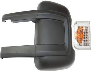 Spiegelgehäuse Gehäuse Außenspiegel Spiegel Ersatz Reparatur + Blinker Orange Seitenblinker / Für einen Spiegel mit LANGEM ARM LINKS (Armlänge ca. 19cm + 20cm) für Fiat Ducato / Citroen Jumper / Peugeot Boxer