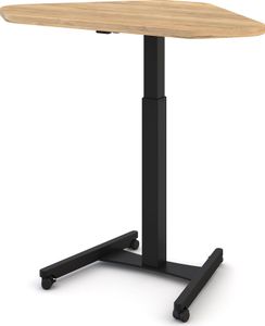 ASSMANN Höhenverstellbares Steh-Sitzpult Single Desk Eiche Natura Schwarz