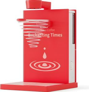 Automatische/manuelle Tropfkaffeemaschine, 300 ml, abnehmbarer Wassertank, konstante Temperatur, Buchform, 400 W, uebergiesskaffeemaschine mit Papierfilter/Buerste/Loeffel