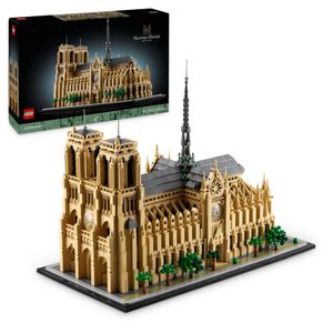 LEGO Architecture Notre-Dame de Paris, Sammlerstück für Erwachsene, Souvenir aus Frankreich, Geschenk für Globetrotter und alle Geschichts- und Kunstbegeisterten, architektonische Modellbausätze 21061