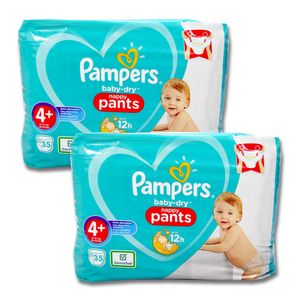 Pampers Windeln Baby-Dry Pants Gr. 4+, 35er Pack x 2
