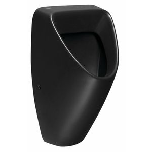 SCHWARN BLACK Keramik-Urinal, Zulauf hinten, Abgang waagerecht, schwarz matt