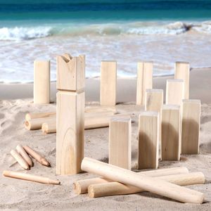 Kubb Outdoor Strand Spiel Geschicklichkeitsspiel aus Holz 66154