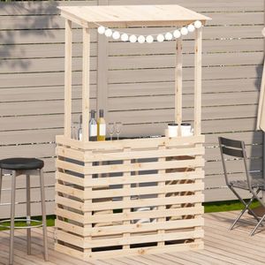 Barek ogrodowy z daszkiem 112,5x57x195,5 cm lite drewno sosnowe Barek ogrodowy z daszkiem 112,5x57x195,5 cm lite drewno sosnowe