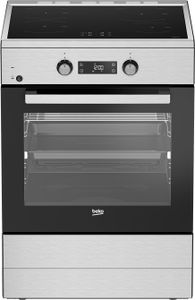 Beko Freistehender Herd mit Induktionskochfeld 8 Heizarten SteamAdd FSM69301SXT