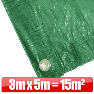 Robuste Abdeckplane 3x5m Wasserdicht - Mit Ösen Für Holz, Baumaterialien & Geräte