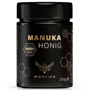 Manuka Honig 1000 MGO + 250g im Glas (lichtundurchlässig, kein Plastik) Original aus Neuseeland