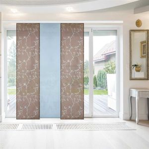 Bestlivings Flächenvorhang Elena 3er Pack "Ausbrenner" (B x H) 60 x 260 cm Braun-Hellblau, ausgebrannte Motive Schiebevorhang