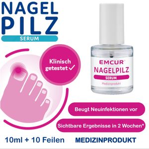 Emcur Nagelpilz-Serum, 10 ml: Serum zur Behandlung von Nagelpilz, gegen Neuinfektionen, für Finger- und Zehennägel