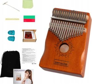 Kalimba africký klavírní nástroj Zanza Mbira 17-key Wooden Brown K-01