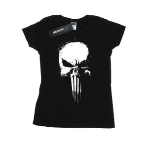 Marvel - "The Punisher Spray Skull" T-Shirt für Damen BI30567 (L) (Schwarz)