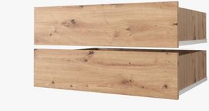 Set 2 šuplíků do skříní o hloubce 45 cm UNIS - dub artisan