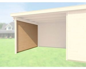 Seitenwand weka 28 mm für Gartenhaus 172 Breite 235 cm natur
