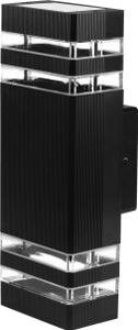 LED Gartenleuchte 29.5cm 2xGU10 max 35W 120° IP65 Außenwandleuchte Fassadenleuchte Anthrazit