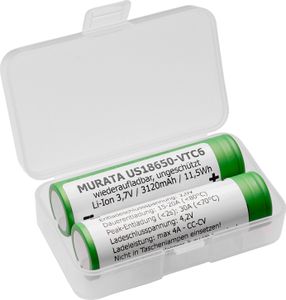 2 Stück Sony US18650VTC6 3,6V 3120mAh Li-Ion-Akku-Zelle inkl. Akkubox 2 Stück Sony US18650VTC6 3,6V 3120mAh Li-Ion-Akku-Zelle inkl. Akkubox