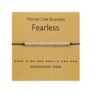 Uni Mode verstellbare Morsecode Armbänder Freundschaft Schmuck Dekoration-3