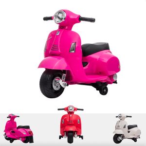 Mini Vespa Elektrická detská kolobežka ružová - Výkonná batéria - S bočnými kolieskami a svetlometmi - Bezpečná pre deti - Jednoduchá obsluha