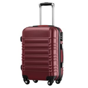 Koffer-Baron® »Hartschalenkoffer Premium Kabinnenkoffer Gr.M Handgepäck ABS, Weinrot