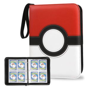 Pokemon Sammelalbum Kompatibler Scrapbook-Kartenhalter für 400 Kartenfächer, Rot