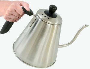 MAXWIN Pour Over Kaffee Wasserkocher Wasserkessel Teekessel 1L,Schwanenhals Langer Auslauf,Kaffeekocher Teekanne Kaffeekessel Heißwasserkessel Edelsta