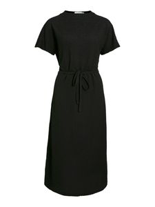 Kleid Kurze Ärmel Taillengürtel Midi Dress | XS