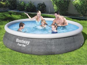 Bestway Fast Set Pool-Set mit Pumpe Aufblasbar 396x84 cm