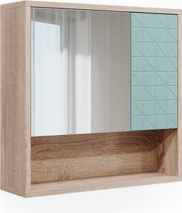 Vicco Badspiegelschrank Agasta, 54 x 53 cm, Mintgrün/Sonoma