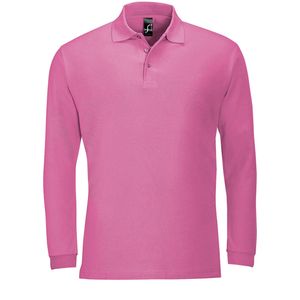 SOLS Herren Winter II Pique Langarm-Shirt / Polo-Shirt, Langarm PC329 (2XL) (Flash Pink)