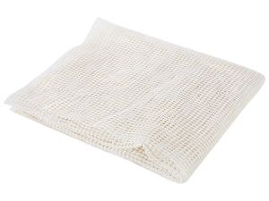 BELIANI Antirutschmatte Weiß PVC und Polyester 150 x 190 cm Unterlage rechteckig zuschneidbar für Teppiche