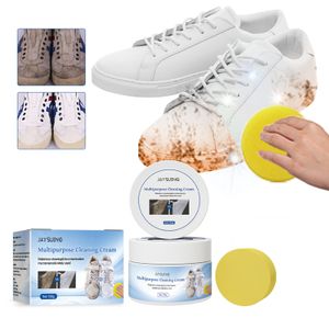 Schuhe Reinigungscreme,Weiße Schuhputzcreme, Magic Shoes Fleckenentferner Creme, Schuhcreme Mit Schwamm,100g