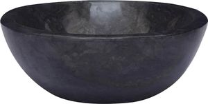 vidaXL Waschbecken Schwarz 53x40x15 cm Marmor