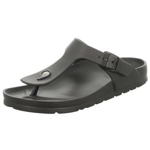 Sneakers Damen-Badepantolette-Zehentrenner Schwarz, Farbe:schwarz, EU Größe:42