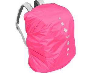 Playshoes Regenhülle, Regenschutz, Regenhaube für Schulranzen und Rucksäcke, Signalfarbe Pink M