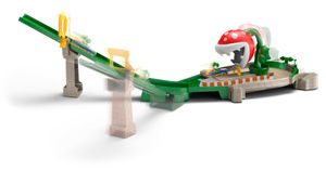 Hot Wheels Mario Kart Piranha-Pflanzen-Trackset inkl. 1 Spielzeugauto, Zubehör