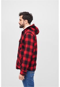 Brandit Lumber Check Shirt hooded mit Teddyfutter & Kapuze, Größe:5XL, Farbe:Rot-Schwarz