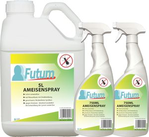 Futum 5L+2x750ml Ameisenmittel Spray Gift gegen Ameisen abwehren Bekämpfung
