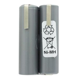 Końcówka akumulatora dla Haarschneider 2,4 Volt NiMH Mignon AA typ 2200mAh, 49x15x28mm Końcówka akumulatora dla Haarschneider 2,4 Volt NiMH Mignon AA typ 2200mAh, 49x15x28mm
