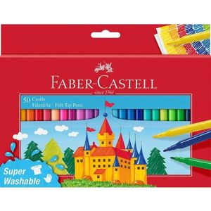 FABER-CASTELL Fasermaler CASTLE 50er Kartonetui