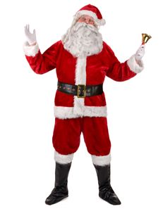 Deluxe Weihnachtsmann Kostüm rot-weiss