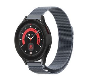 Strap-it Milanese Armband - Kompatibel mit Samsung Galaxy Watch 5 Pro Armband Edelstahl Armband mit Magnetverschluss - Ersatzarmband - Hochwertiges Material - für Smartwatch 20mm Armband Space Grey