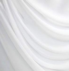 Chiffon Stoff Meterware 150 cm Breite, Weiß
