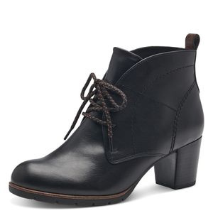 MARCO TOZZI Damen Stiefelette Ankle Boot Schnürung Blockabsatz 2-25109-41, Größe:37 EU, Farbe:Schwarz