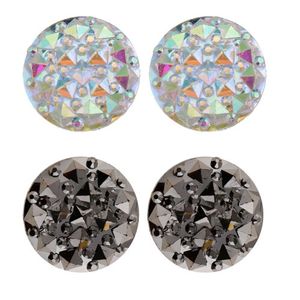 2 Paar Magnetschal Schnallenclips Runde Kristall Brosche Verschluss Muslim Pins