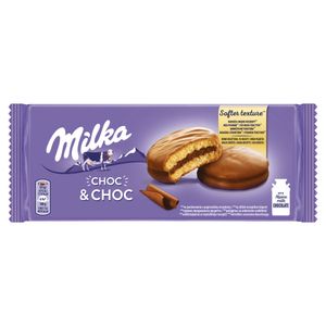 Milka čokoládový piškót s kakaovou náplňou a polevou z mliečnej čokolády 150 G