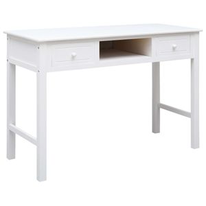 RETRO HOMMIE Schreibtisch Weiß 110×45×76 cm Holz,Robustheit Material 427016