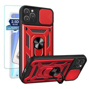 Armor Outdoor Hülle mit 9H Displayglas Displayschutz für Apple iPhone 11 Pro Max – Farbe: Rot