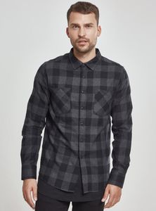 Pánská košile Urban Classics Checked Flanell Shirt blk/cha - L