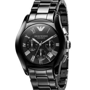 Emporio Armani AR1400 Pánské hodinky Ceramica Black 30m Date Chronograph