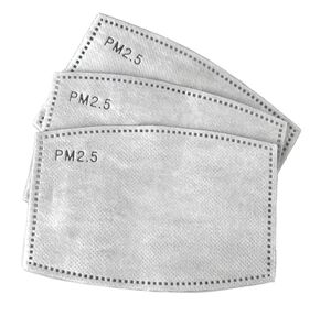 3 Stück Aktivkohle PM2.5 Filter für Mund-Nasen-Schutz Gesichtsmaske 8x12cm 5lagig  M24